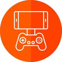 Mobile Game Line Yellow White Icon vector