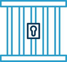 Prison Line Blue Two Color Icon vector