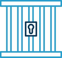 Prison Line Blue Two Color Icon vector