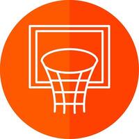 Basketball Hoop Line Yellow White Icon vector