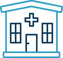 Pharmacy Line Blue Two Color Icon vector
