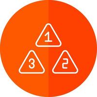 Numbers Line Yellow White Icon vector