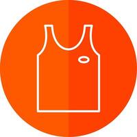 Tank Top Line Yellow White Icon vector