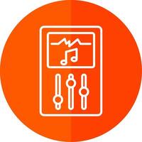 Music Player Line Yellow White Icon vector