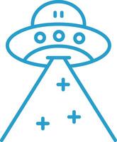 Ufo Line Blue Two Color Icon vector