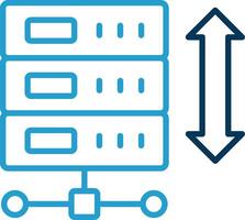 Expand Arrows Line Blue Two Color Icon vector