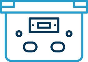 Box Line Blue Two Color Icon vector