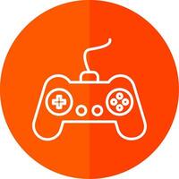 Gamer Line Yellow White Icon vector