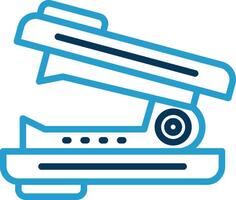 Stapler Remover Line Blue Two Color Icon vector