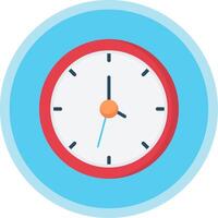 Clock Flat Multi Circle Icon vector