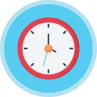 Clock Flat Multi Circle Icon vector