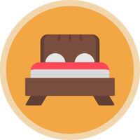 Bed Flat Multi Circle Icon vector