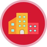 Building Flat Multi Circle Icon vector