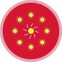 Lights Flat Multi Circle Icon vector