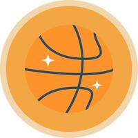 Basketball Flat Multi Circle Icon vector