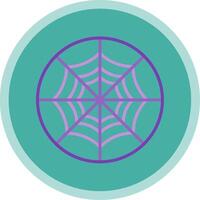 Spider Web Flat Multi Circle Icon vector