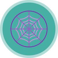 Spider Web Flat Multi Circle Icon vector