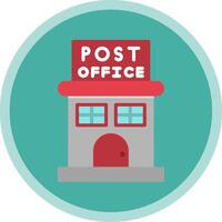 Post Office Flat Multi Circle Icon vector