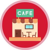 café plano multi circulo icono vector