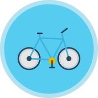 Bicycle Flat Multi Circle Icon vector