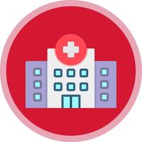 hospital plano multi circulo icono vector