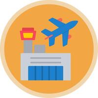 Airport Flat Multi Circle Icon vector