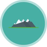 Mountain Flat Multi Circle Icon vector