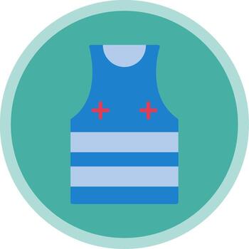 camiseta plano multi circulo icono vector