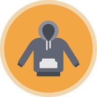 Hoodie Flat Multi Circle Icon vector