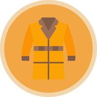 Coat Flat Multi Circle Icon vector