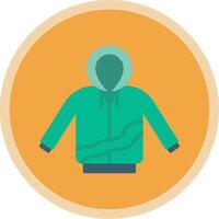 Hoodie Flat Multi Circle Icon vector