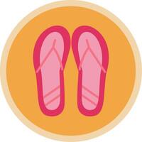 Slippers Flat Multi Circle Icon vector