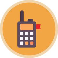 Walkie Talkie Flat Multi Circle Icon vector