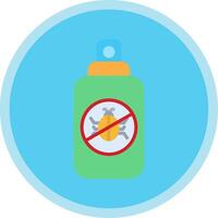 Insect Repellent Flat Multi Circle Icon vector