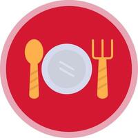 Cutlery Flat Multi Circle Icon vector