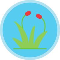 Grass Flat Multi Circle Icon vector