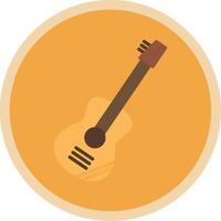 Guitar Flat Multi Circle Icon vector