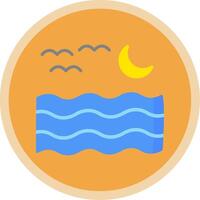 río plano multi circulo icono vector