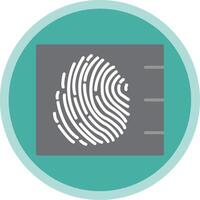 Fingerprint Flat Multi Circle Icon vector