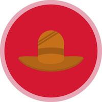 Hat Flat Multi Circle Icon vector