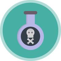 Poison Flat Multi Circle Icon vector