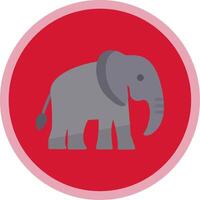 Elephant Flat Multi Circle Icon vector