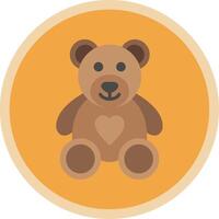 Bear Flat Multi Circle Icon vector