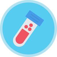 Test Tube Flat Multi Circle Icon vector