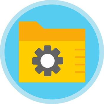 carpeta plano multi circulo icono vector
