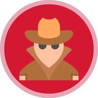 Spy Flat Multi Circle Icon vector