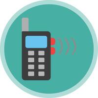 Walkie Talkie Flat Multi Circle Icon vector