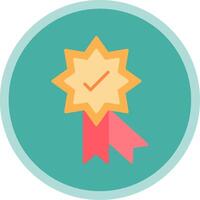 Badge Flat Multi Circle Icon vector