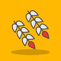 Wheat Filled Shadow Icon vector