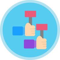 Protest Flat Multi Circle Icon vector